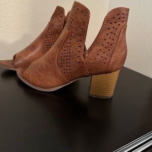 Open toe booties